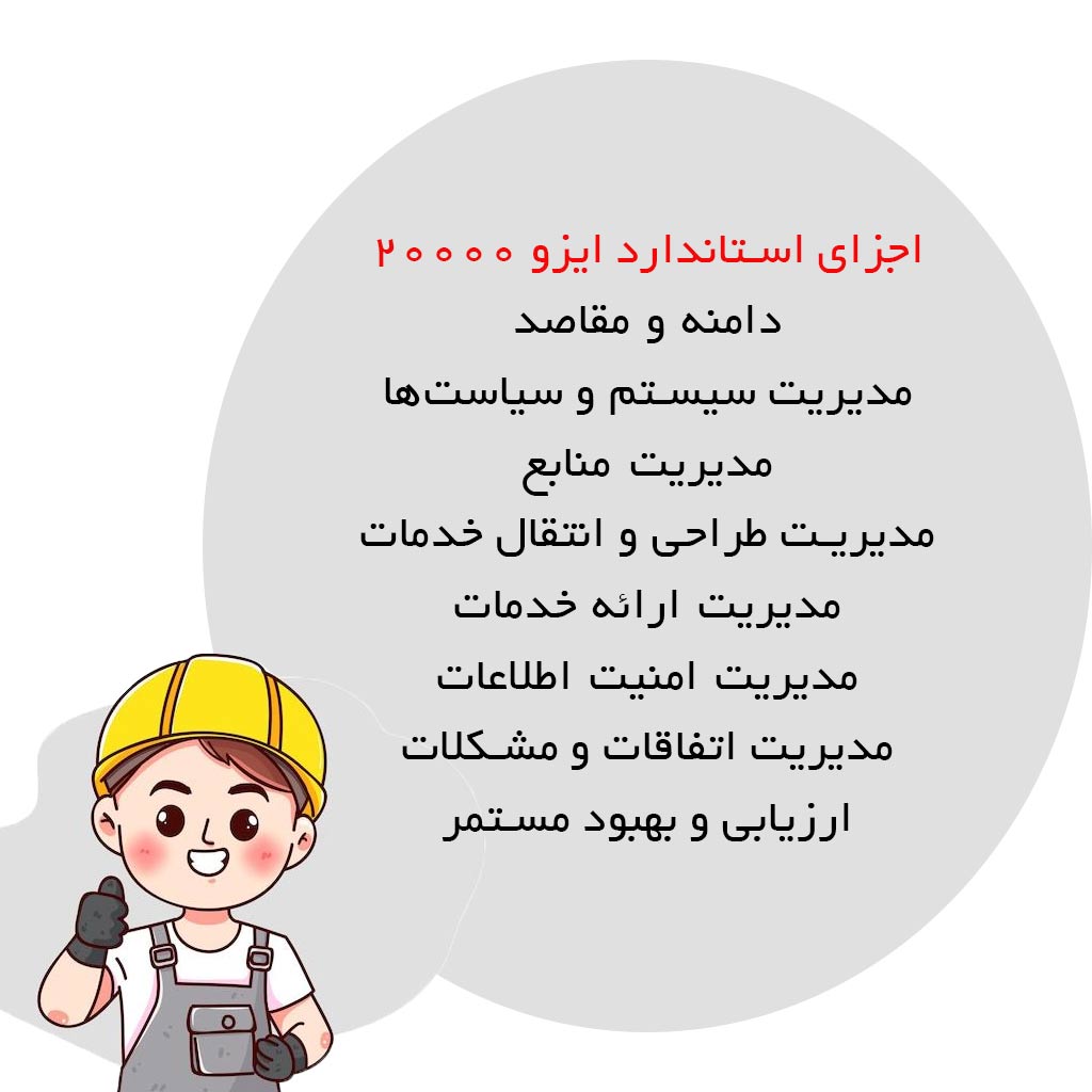 اجزای استاندارد ایزو 20000