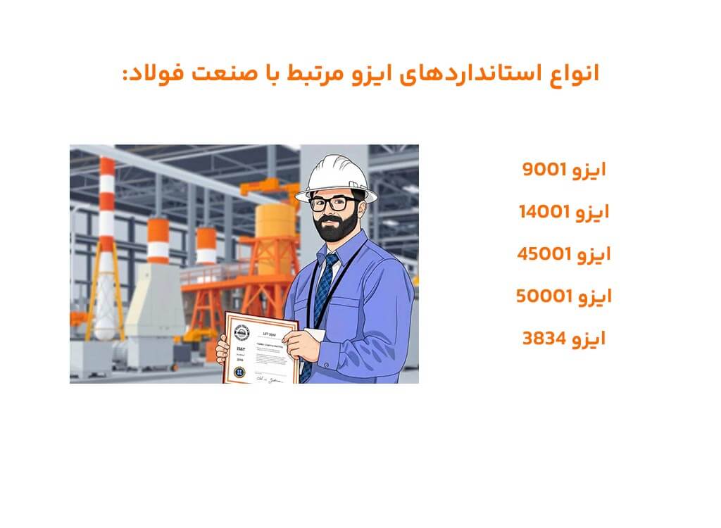 انواع استانداردهای ایزو مرتبط با صنعت فولاد