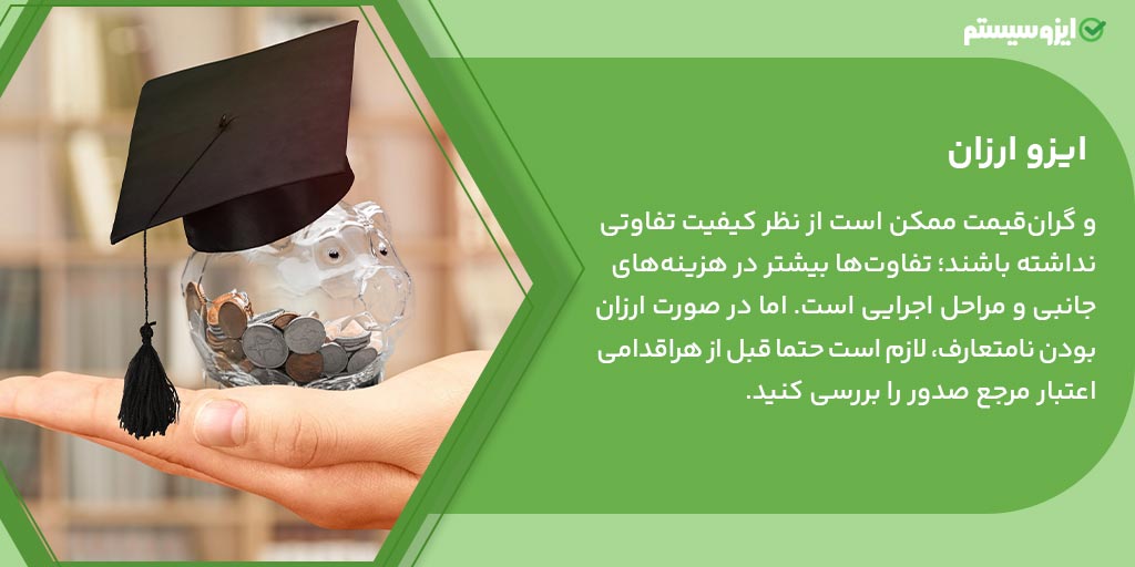 گواهینامه ایزو ارزان