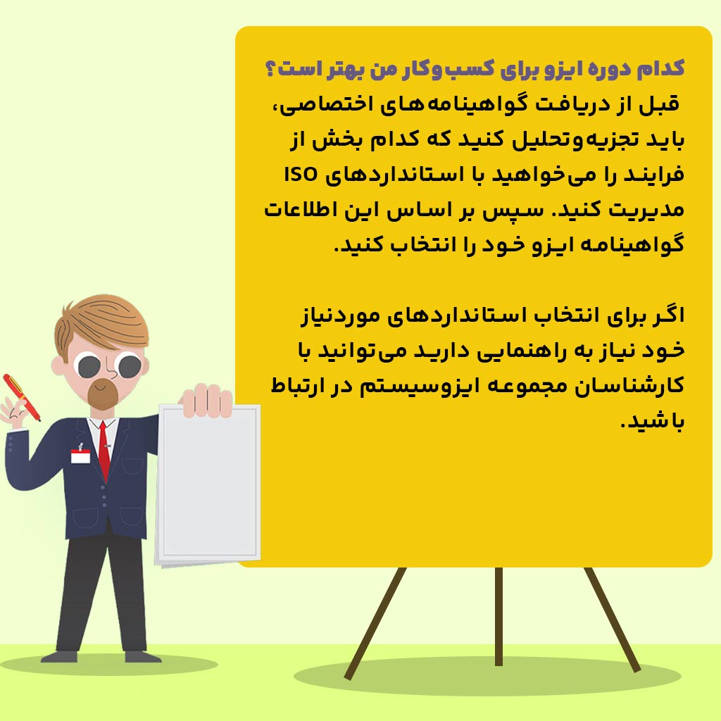 کدام دوره ایزو برای کسب‌وکار من بهتر است
