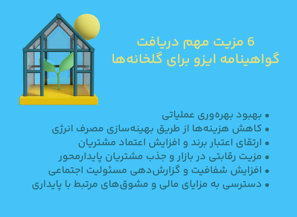۶ مزیت مهم دریافت گواهینامه ایزو برای گلخانه ها