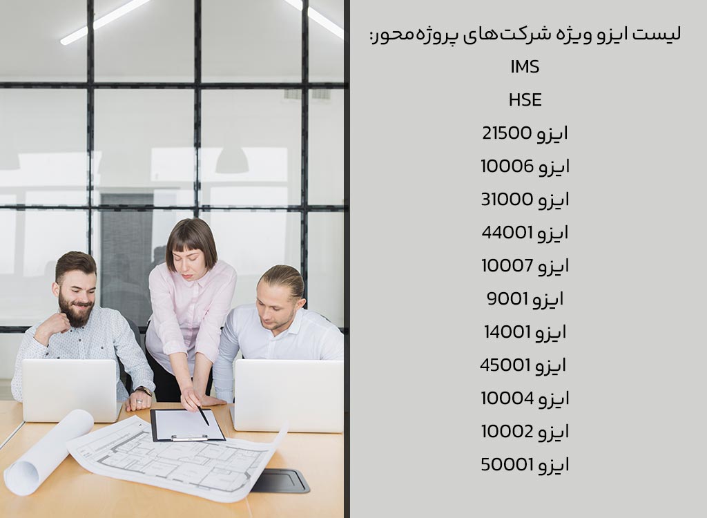 استانداردهای ایزو عمومی مورد استفاده در شرکت‌های پروژه‌محور