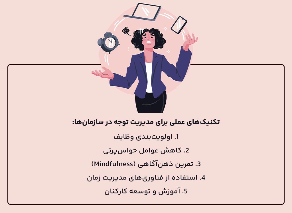 تکنیک‌های مدیریت توجه در سازمان‌ها