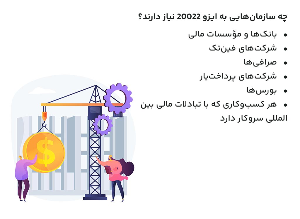 چه سازمان‌هایی به ایزو 20022 نیاز دارند؟